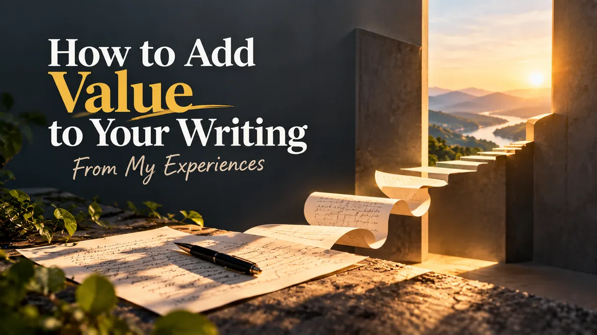 How to add value to your writing: From my experiences